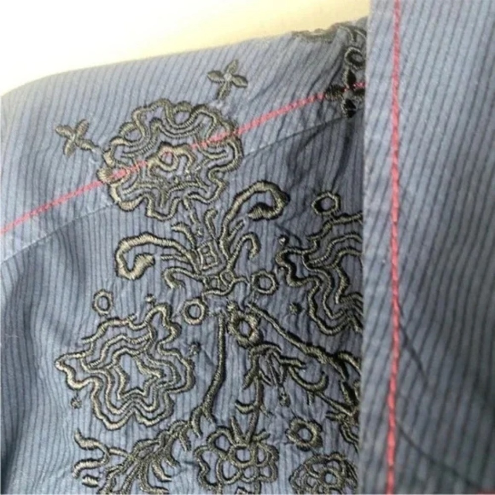 JOHNNY WAS 3J Workshop Embroidered button down-Hard-to-Find-M - Picture 10 of 13